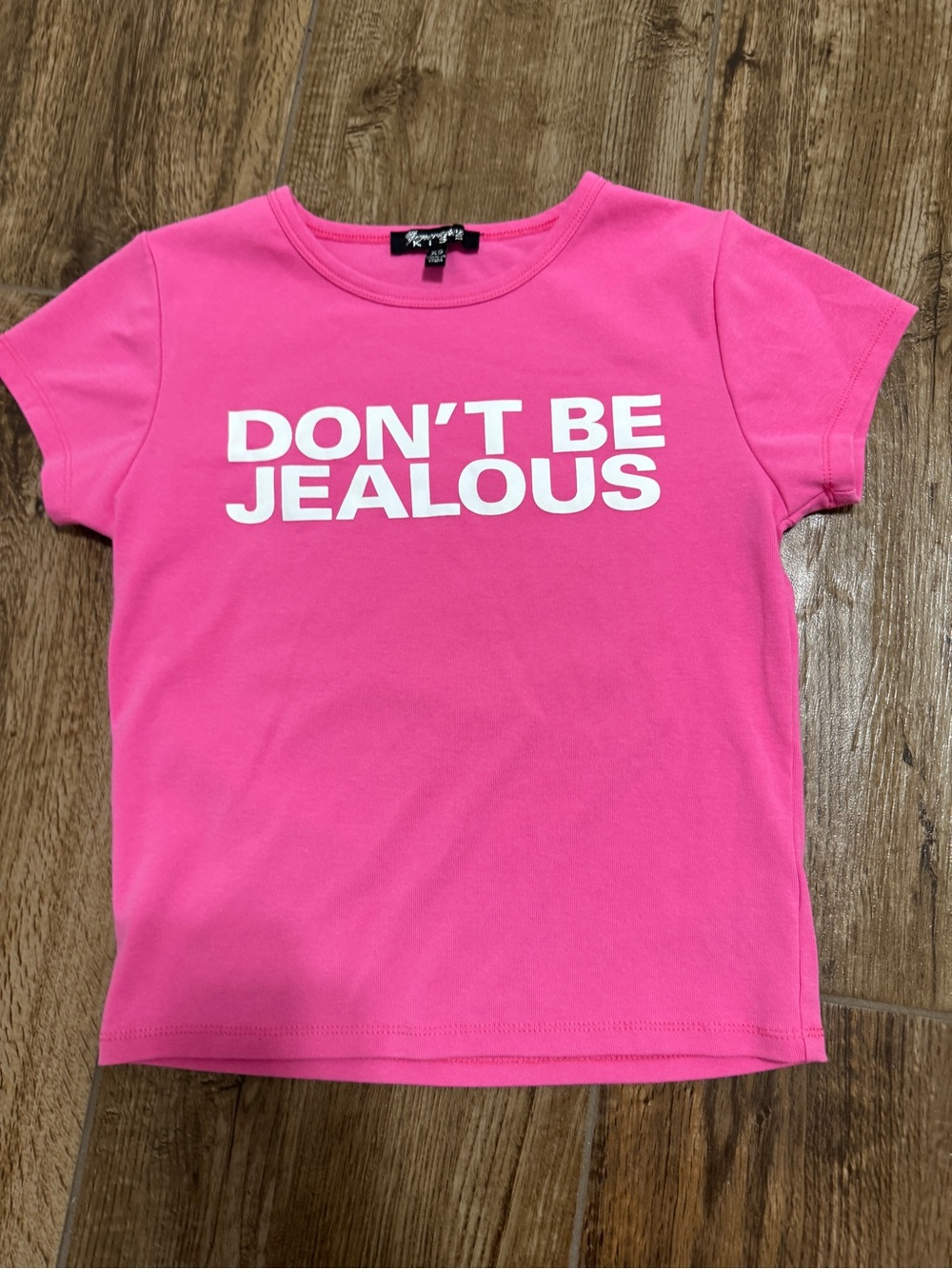 Womens Hot Pink Graphic Short Sleeve Tee